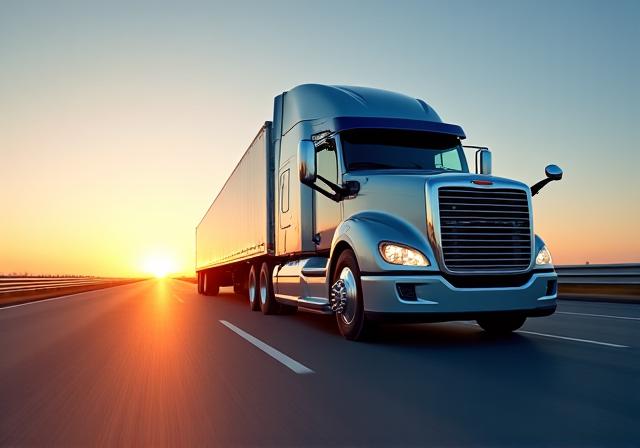 Modern silver Tukie Trucking rig with advanced technology