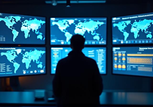 A high-tech logistics control center monitoring urgent shipments